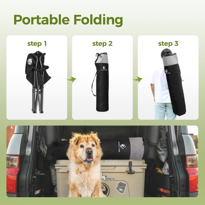 Heavy Duty Folding Camping Chair with Cooler Bag