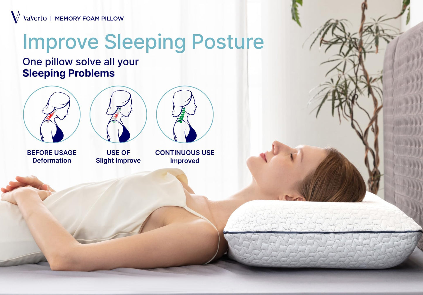Vaverto Memory Foam Pillows