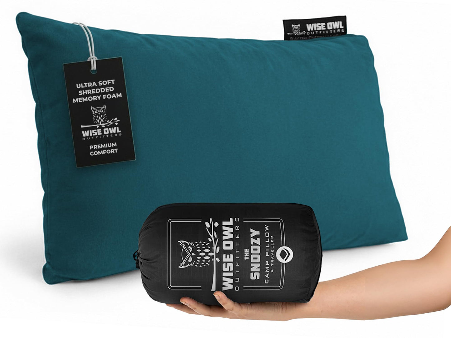 Memory Foam Camping Pillow for Travel and Hiking