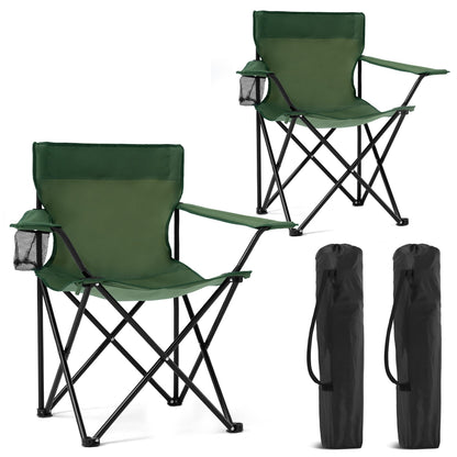 4 Pack Lightweight Folding Camping Chairs with Cup Holder