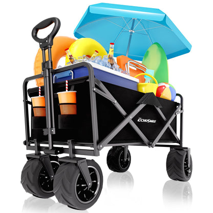Heavy Duty Folding Wagon Cart with Big Wheels
