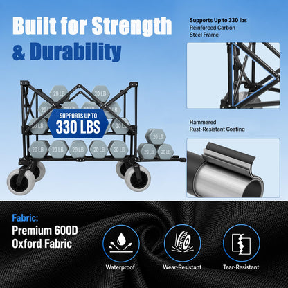 Heavy Duty Folding Camping Wagon Cart