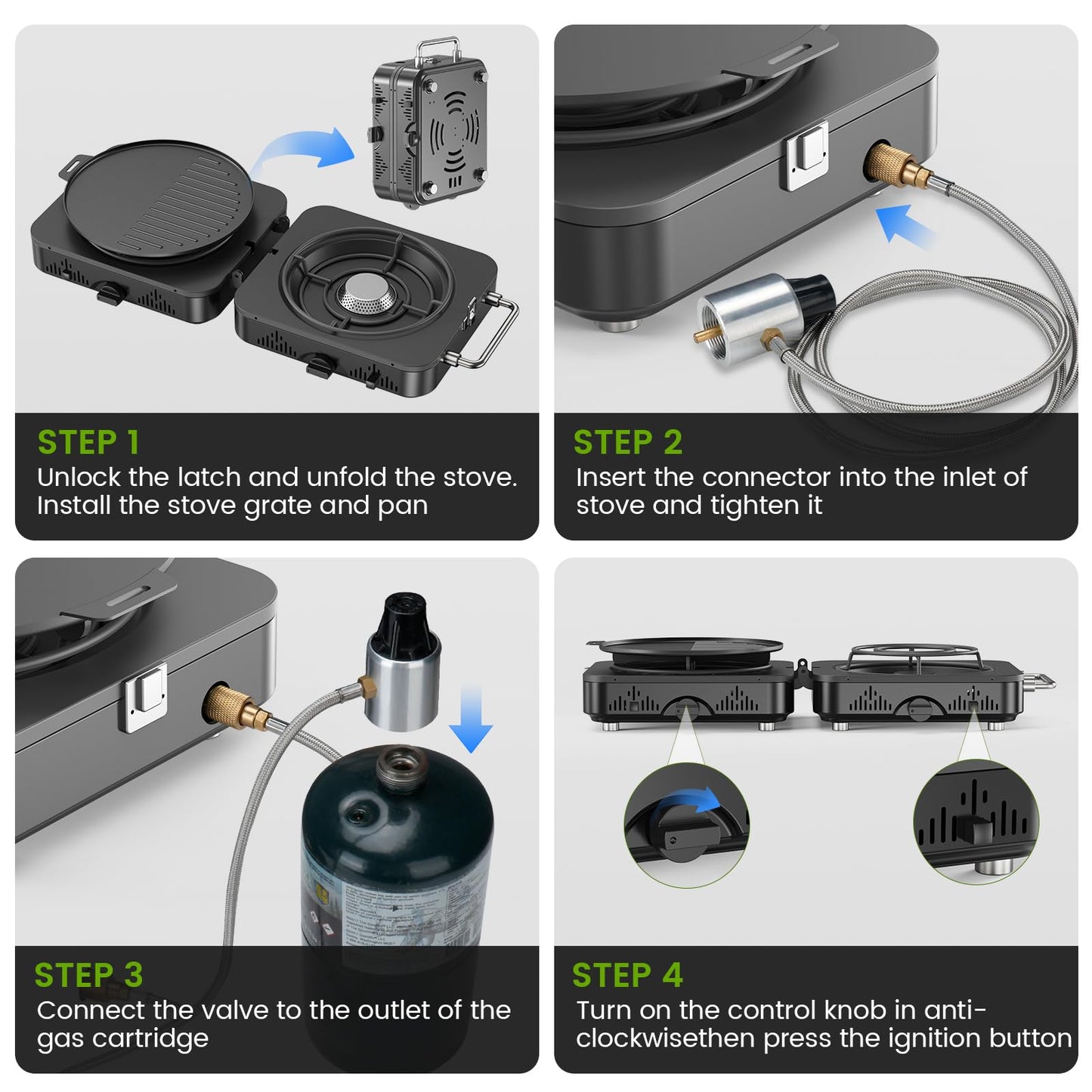 20,000 BTU Foldable Camping Stove