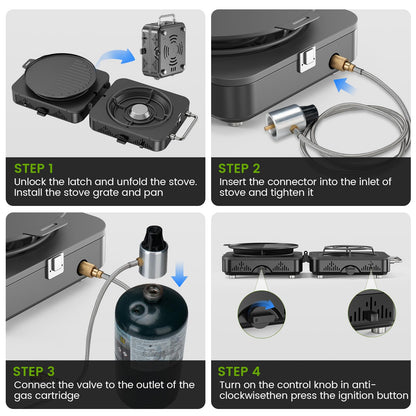 20,000 BTU Foldable Camping Stove