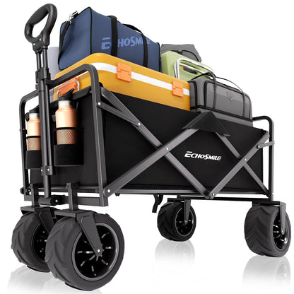 Heavy Duty Folding Wagon Cart with Big Wheels