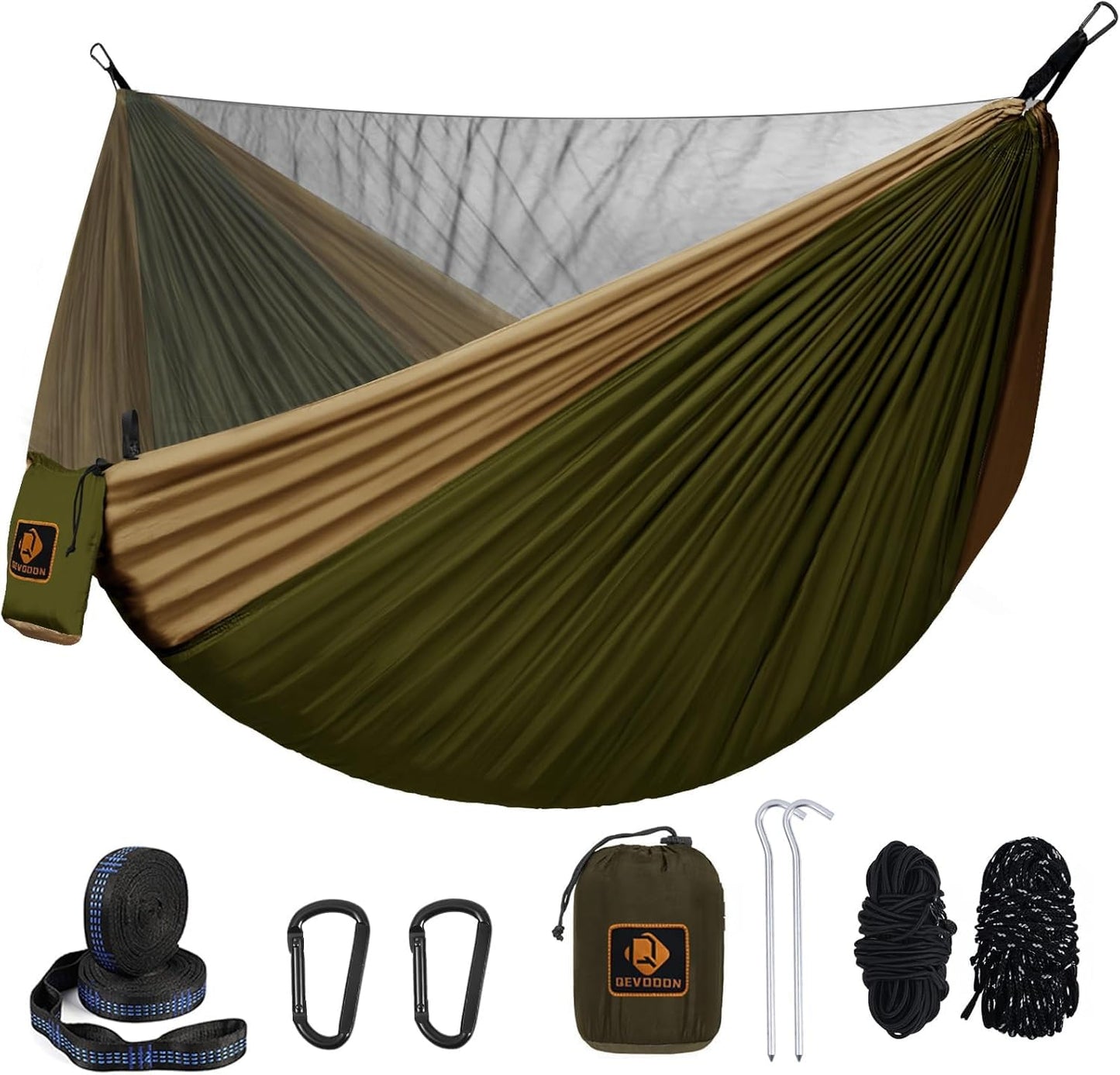 Portable Hammock with Mosquito Net and Tree Straps