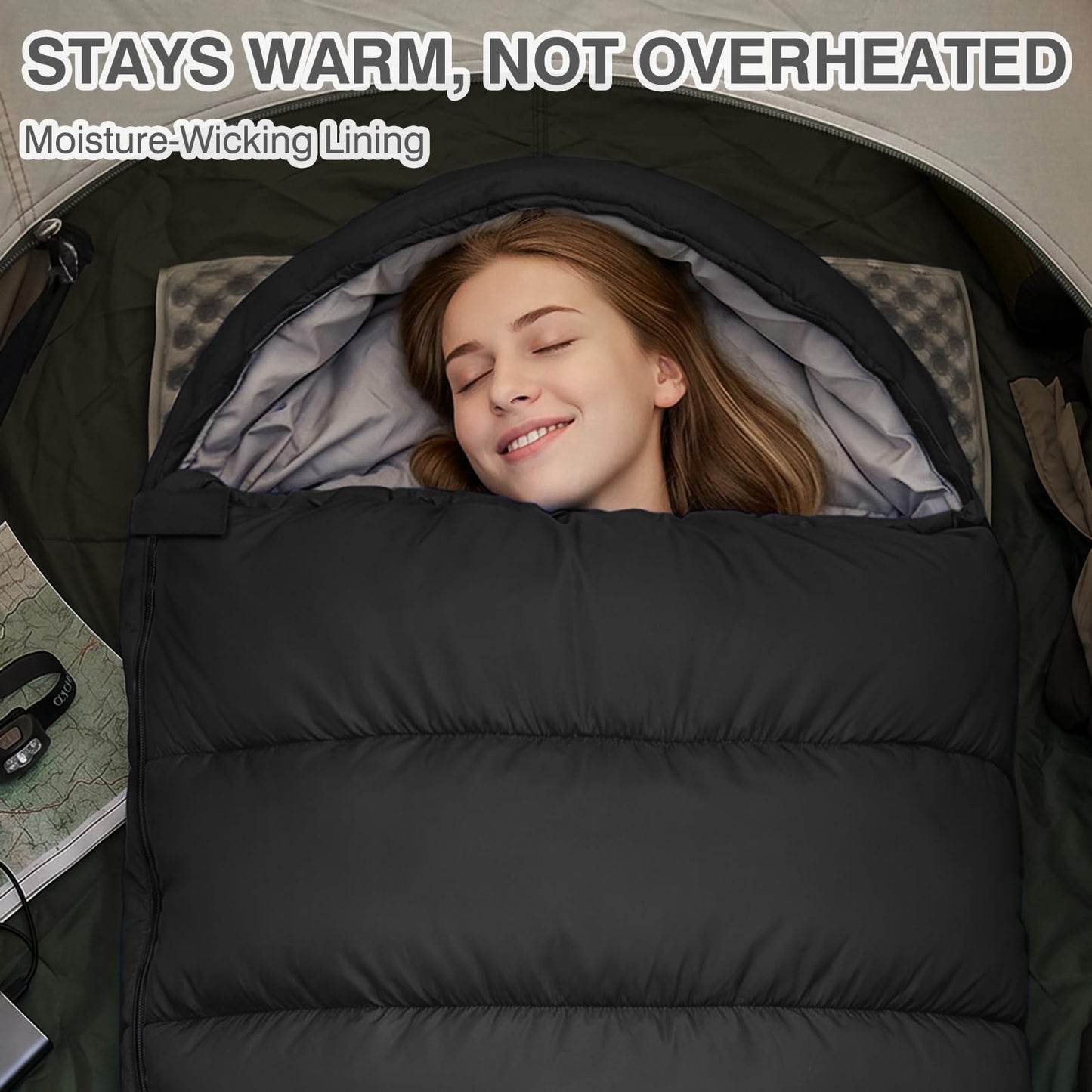 XXL Lightweight Waterproof Sleeping Bag for Camping