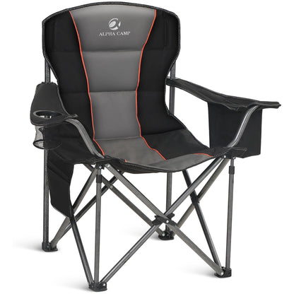 Heavy Duty Folding Camping Chair with Cooler Bag