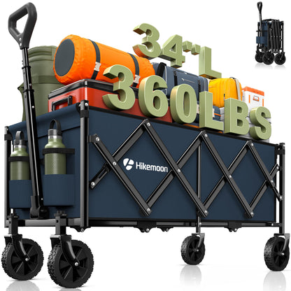 120L Folding Wagon Cart for Camping and Outdoors