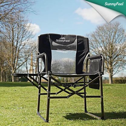 Oversized Folding Camping Chair with Side Table