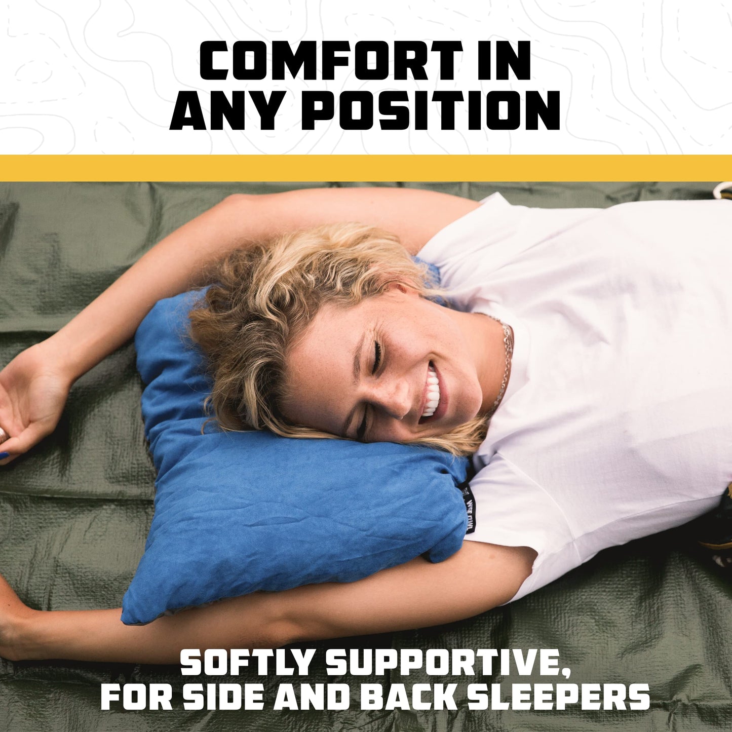 Memory Foam Camping Pillow for Travel and Hiking