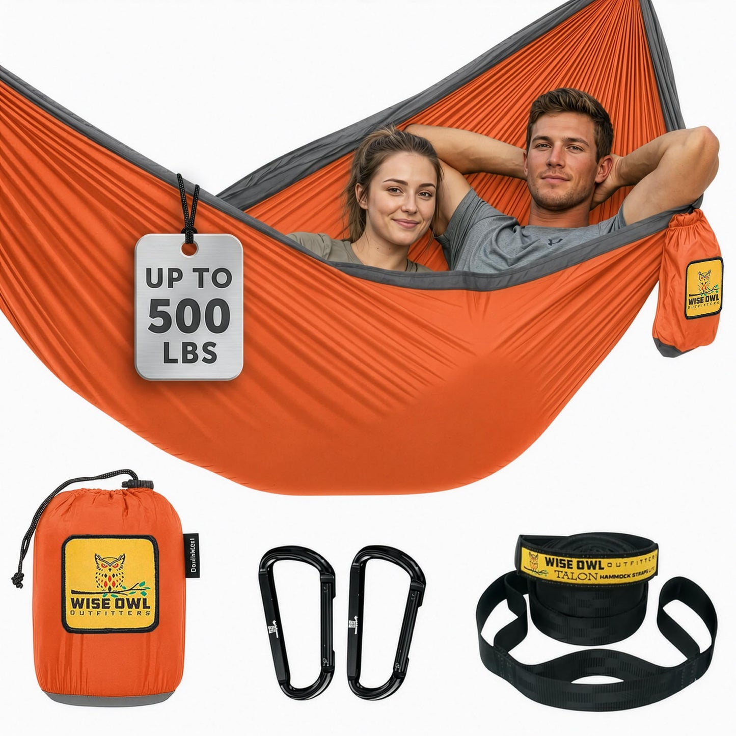 Portable Camping Hammock with Tree Straps