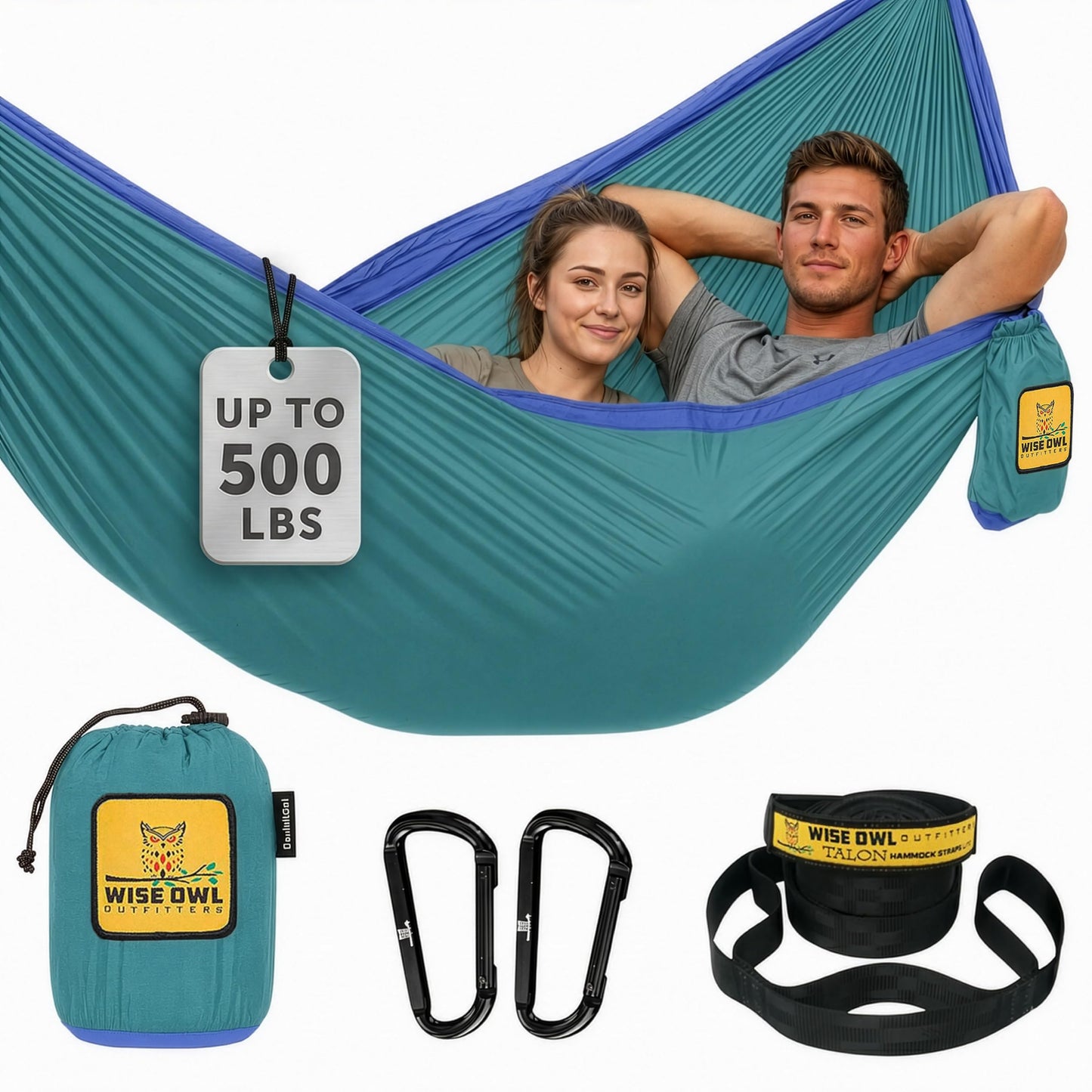Portable Camping Hammock with Tree Straps