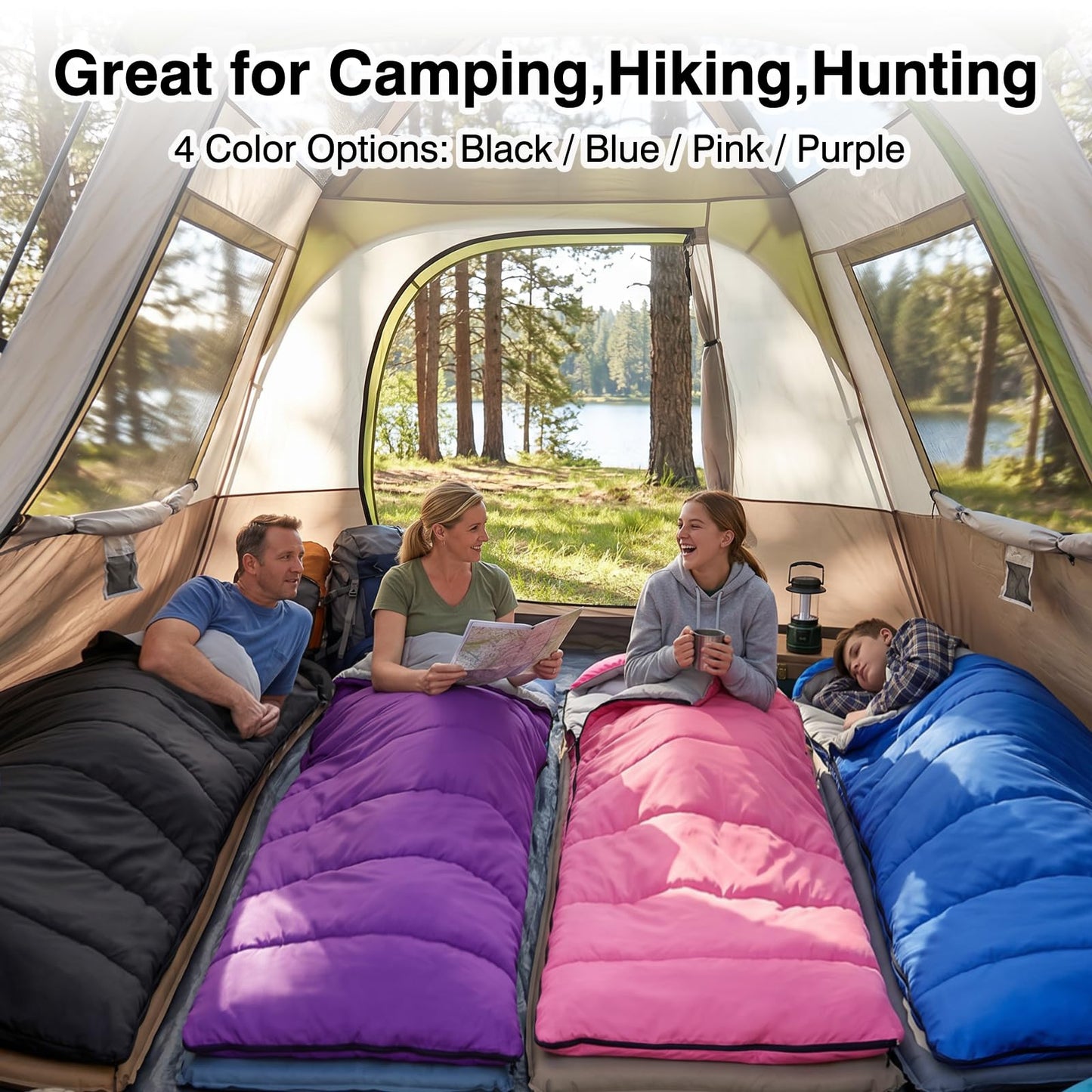 XXL Lightweight Waterproof Sleeping Bag for Camping