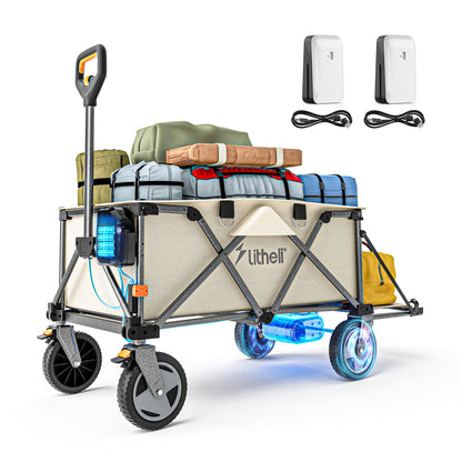 Electric Folding Utility Camping Wagon Cart