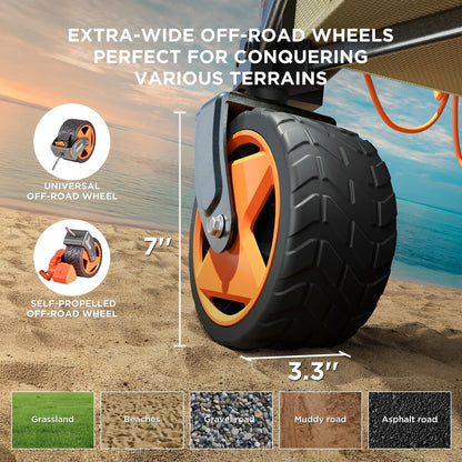 Electric Folding Utility Camping Wagon Cart