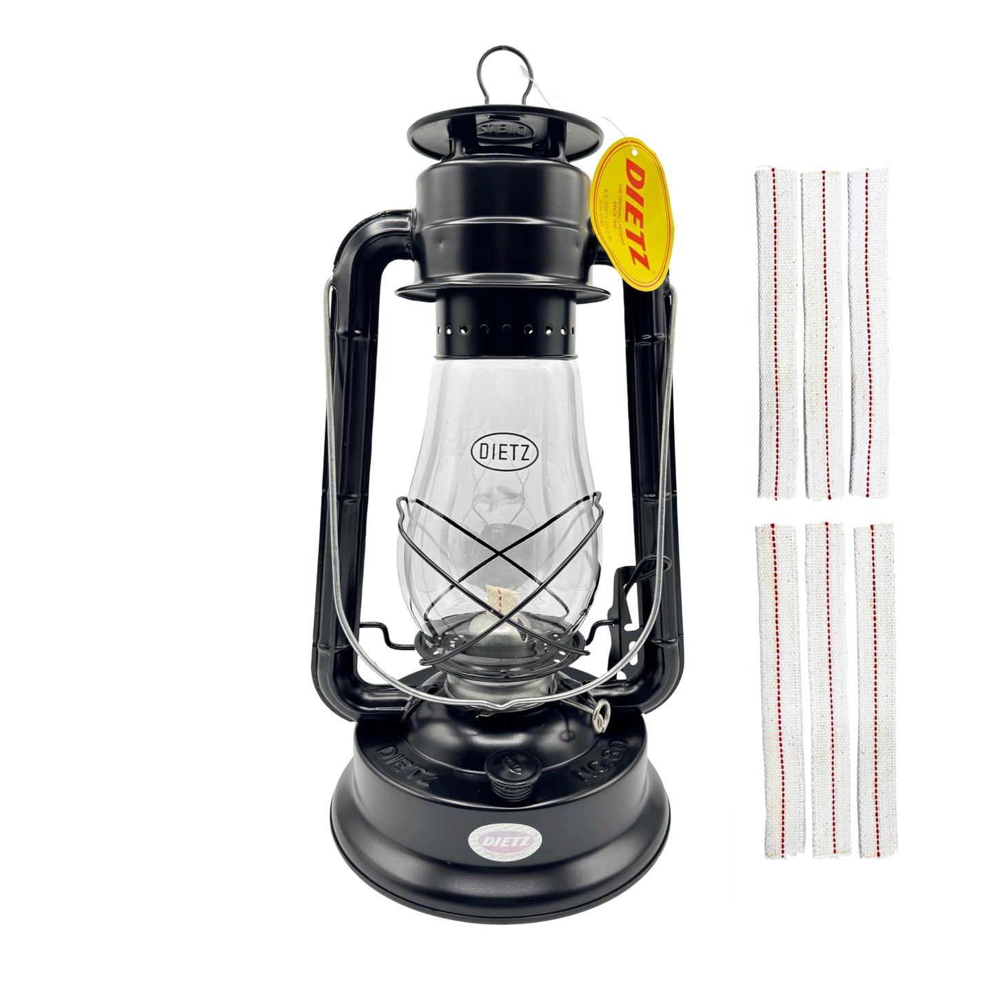 Classic Oil Camping Lantern with Replacement Wick