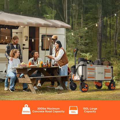 Electric Folding Utility Camping Wagon Cart