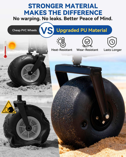 Heavy Duty Beach Wagon with Balloon Wheels