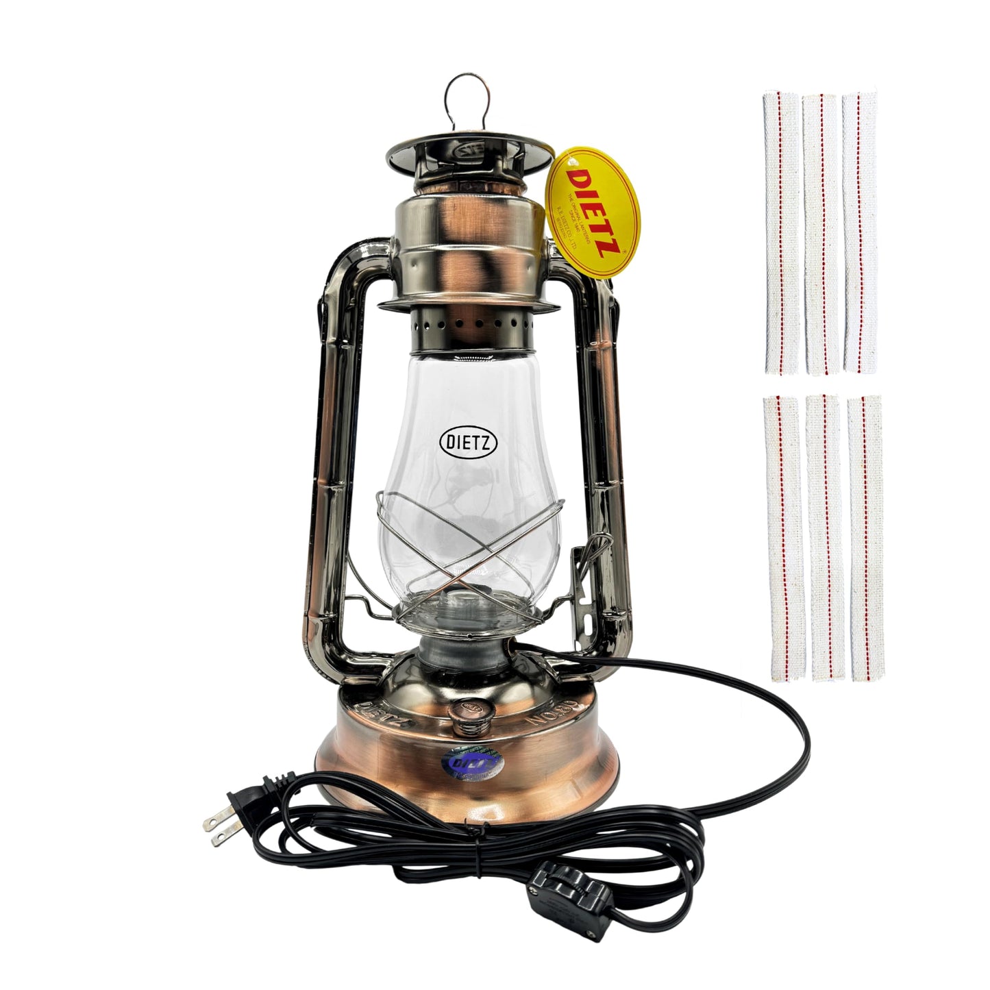 Classic Oil Camping Lantern with Replacement Wick