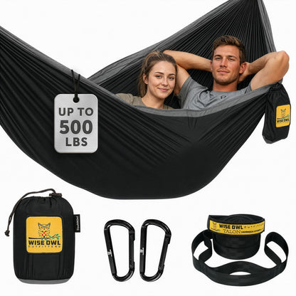 Portable Camping Hammock with Tree Straps