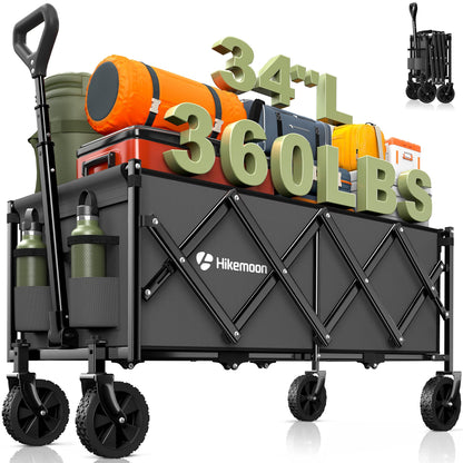 120L Folding Wagon Cart for Camping and Outdoors
