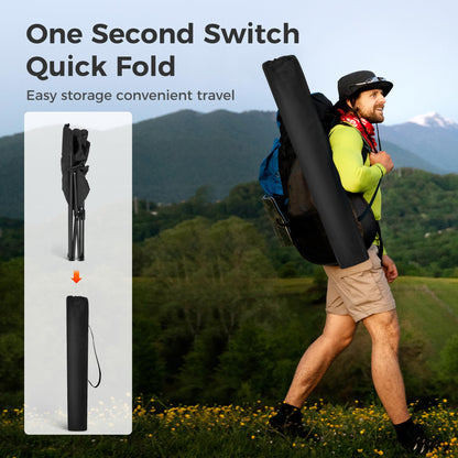 Padded Folding Camping Chair with Cooler Bag