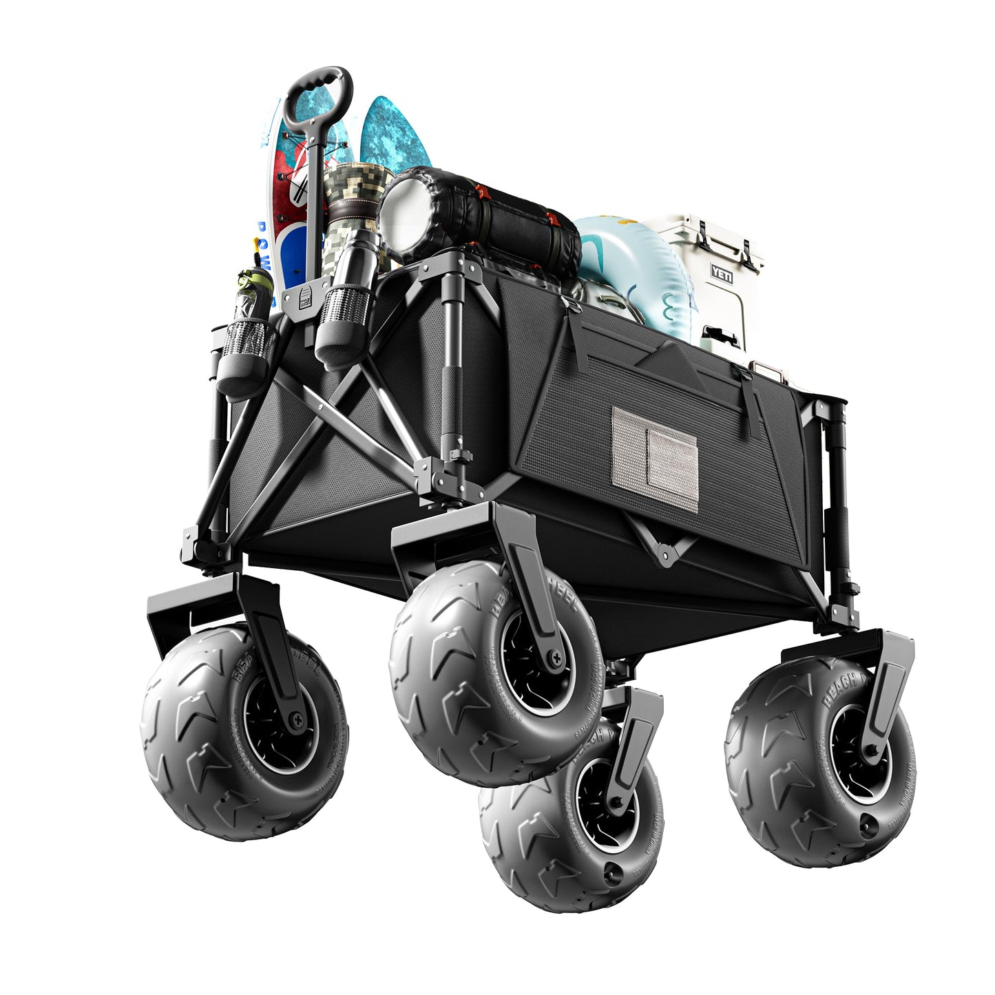 Beach Wagon Cart with Big Wheels for Camping