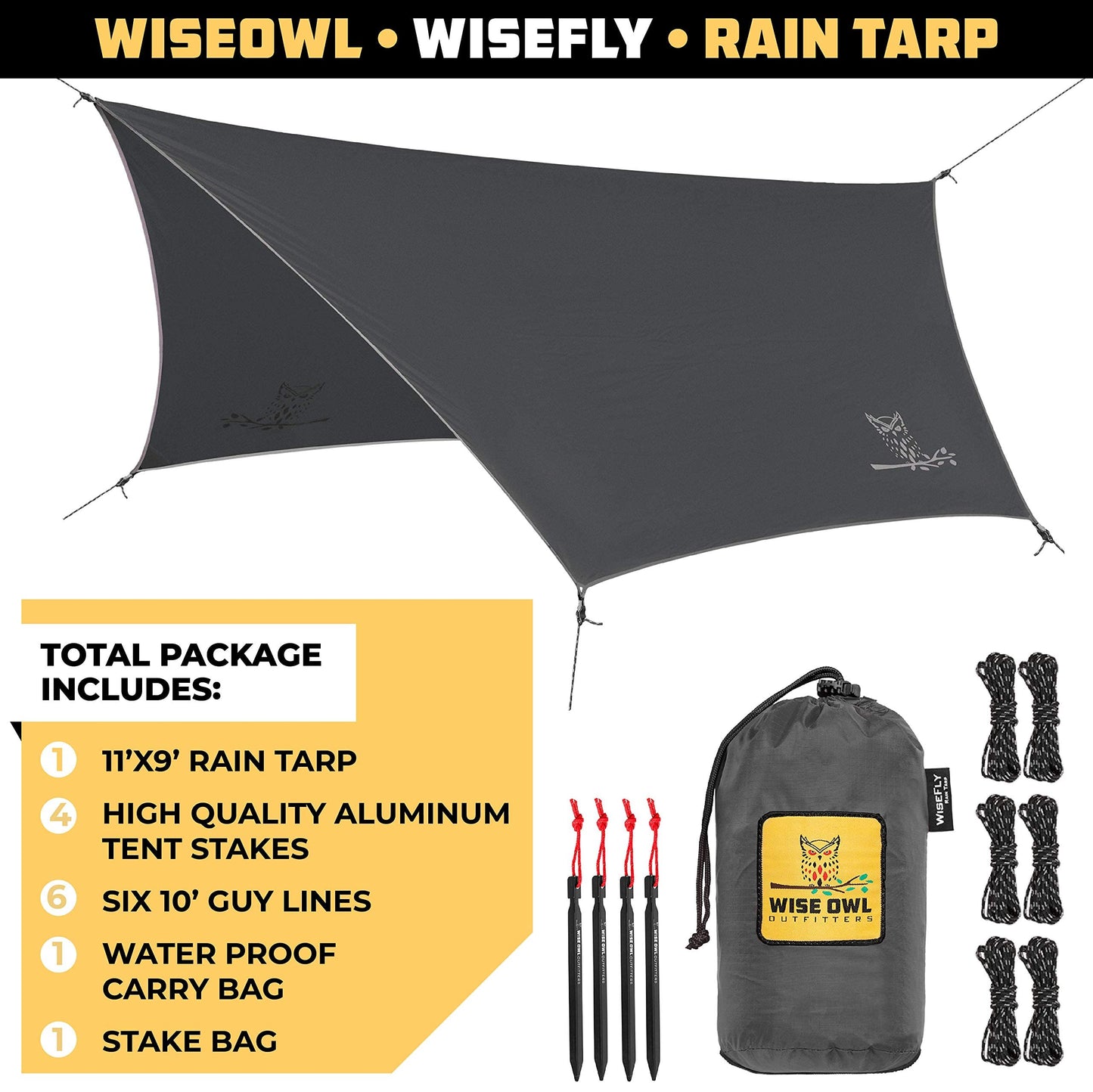 Waterproof Hammock Camping Rain Fly Tarp