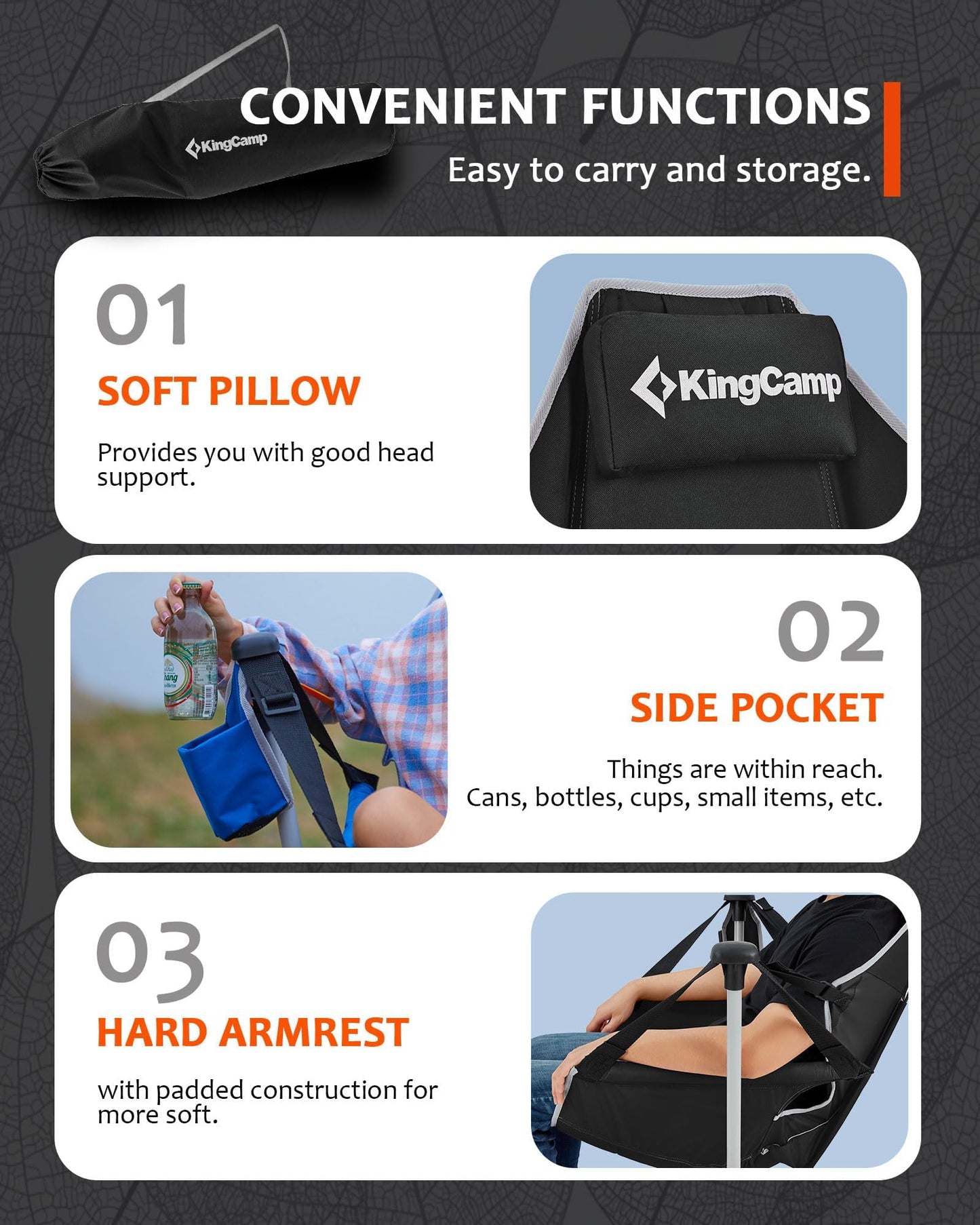 Oversized Folding Hammock Camping Chair with Recline