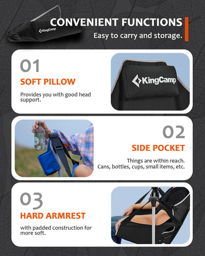 Oversized Folding Hammock Camping Chair with Recline