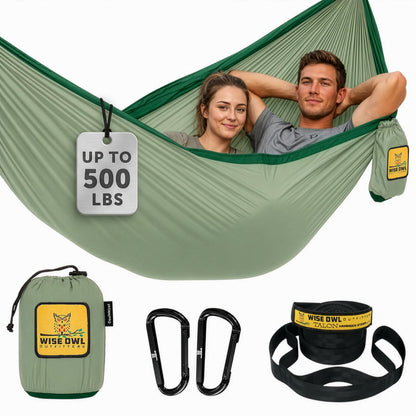 Portable Camping Hammock with Tree Straps