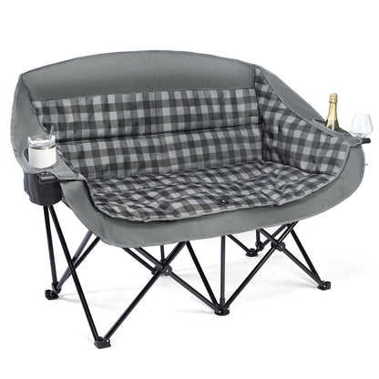 Oversized Heavy Duty Padded Camping Chair with Cooler