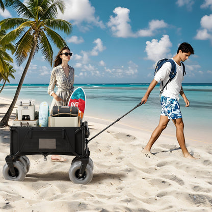 Beach Wagon Cart with Big Wheels for Camping