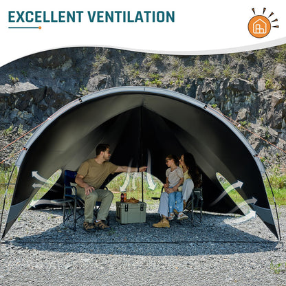 Waterproof Camping Canopy Tarp Shelter with Poles