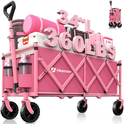 120L Folding Wagon Cart for Camping and Outdoors
