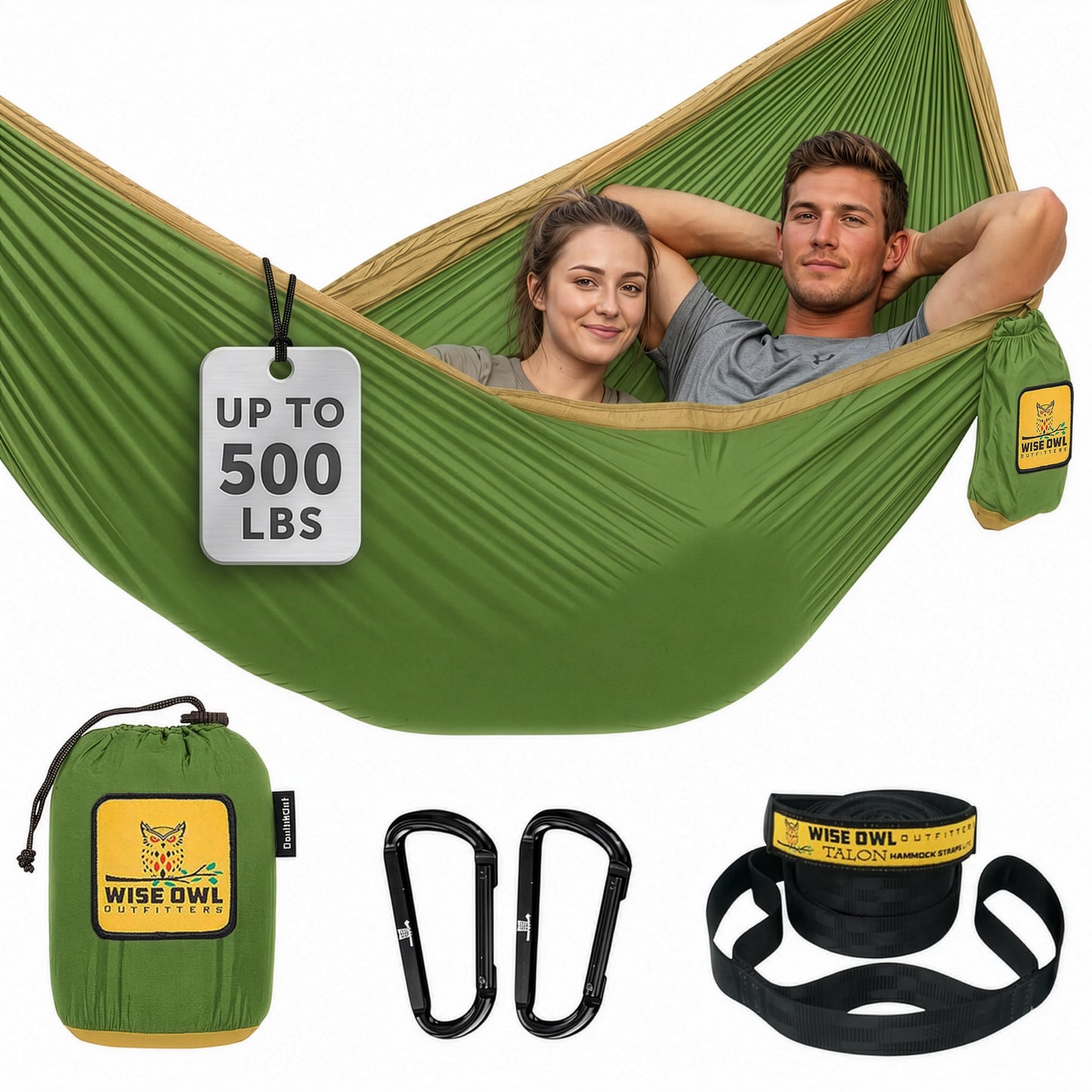 Portable Camping Hammock with Tree Straps