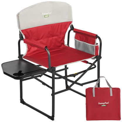 Oversized Folding Camping Chair with Side Table