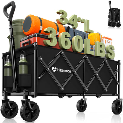120L Folding Wagon Cart for Camping and Outdoors