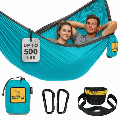 Portable Camping Hammock with Tree Straps