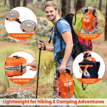 20,000 BTU Dual Burner Camping Stove