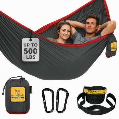 Portable Camping Hammock with Tree Straps