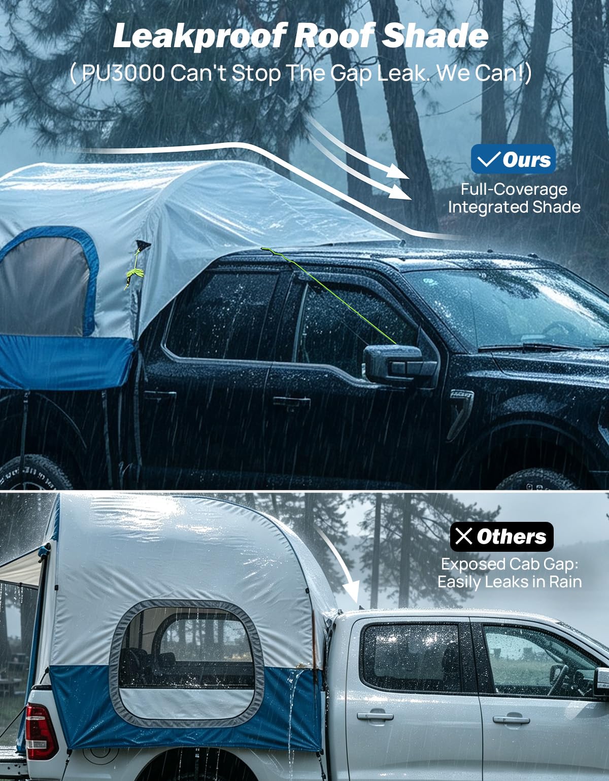 Inflatable Truck Bed Camping Tent with Awning