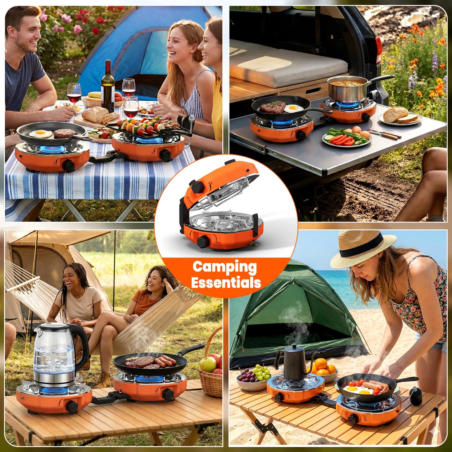 20,000 BTU Dual Burner Camping Stove
