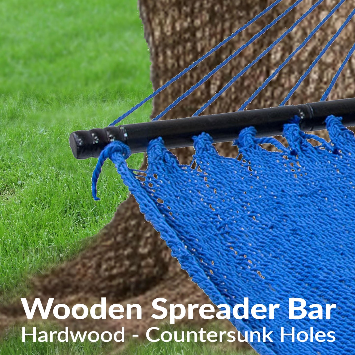 Soft-Spun Rope Double Hammock for Outdoor Relaxing
