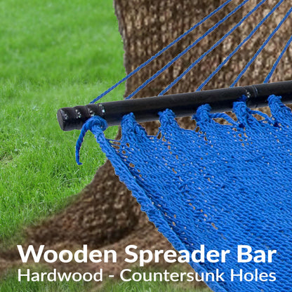 Soft-Spun Rope Double Hammock for Outdoor Relaxing