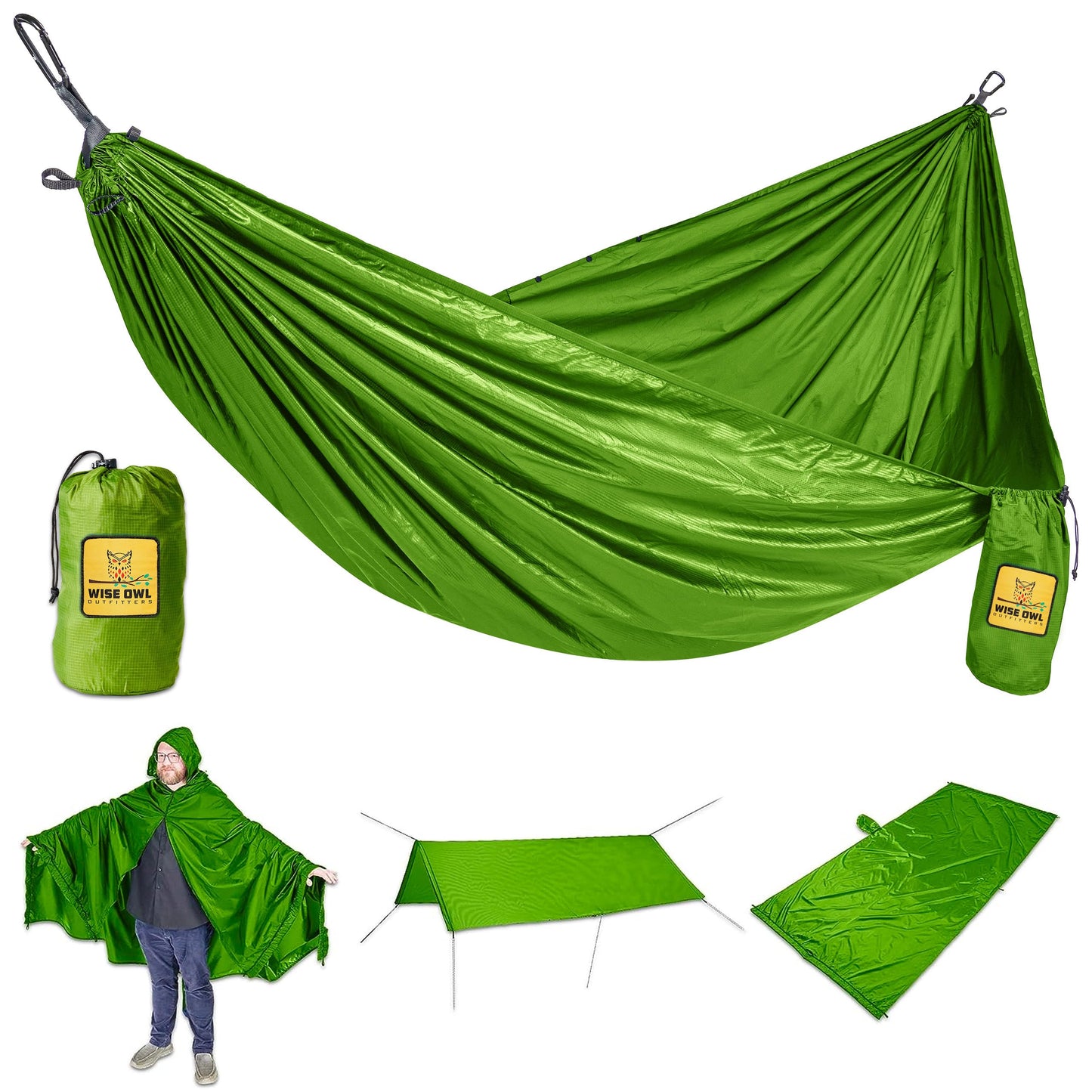 Portable Camping Hammock with Tree Straps