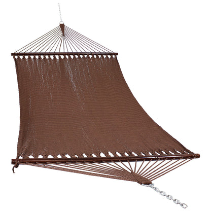 Soft-Spun Rope Double Hammock for Outdoor Relaxing