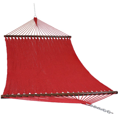 Soft-Spun Rope Double Hammock for Outdoor Relaxing